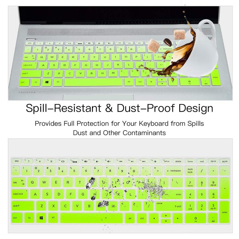 imComor Keyboard Cover for HP Laptop 15.6 15-dw 15-dy 15-da/db 15-ef 15-bs/bw 15t 15z 15t-dy200 15-dy5033dx dy5073dx dy2073dx 15-dw4047nr dw3033dx dw3013dx 15-ef2033dx ef1023dx/HP 17-by/bs/ca 17.3 Skin, Green - Image 5